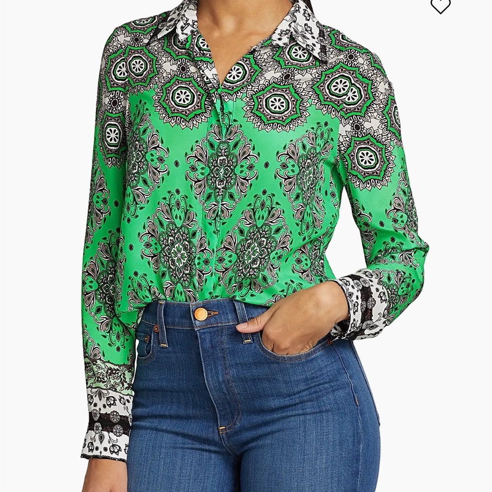 Alice + Olivia Willa Mandala Blouse - Picture 2 of 9